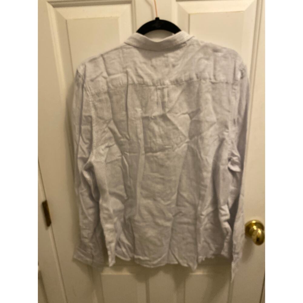 Brand New Untuckit Women's 18 Regular Angelen Blue White Long Sleeve Shirt Top - Picture 5 of 6